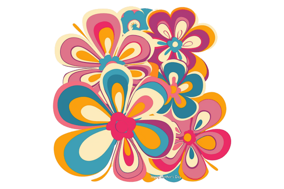 Download Hippie Flowers Background 60s Png - Premium Bundle