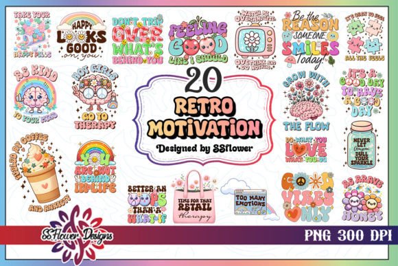 Download Retro Motivation Sublimation Bundle - Premium Resources